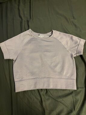 SHEIN Lavender Short Sleeve Crewneck Top